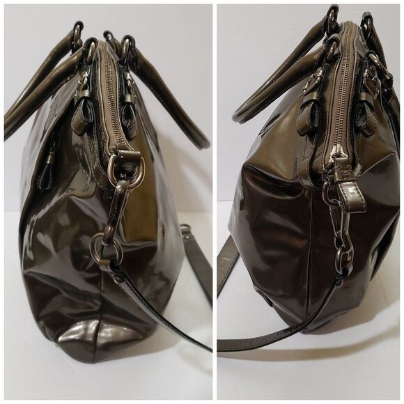 Coach 18627 Madison Pewter Patent Leather Lindsey - Picture 3 of 16